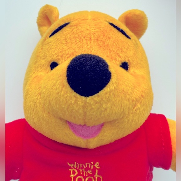 2001 Disney Winnie the Pooh Plush - Bright Yellow and Red - Picture 4 of 6